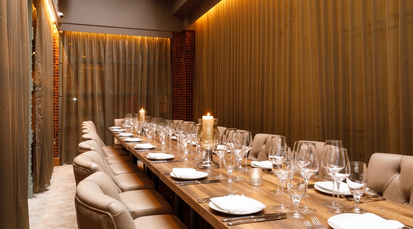 luxurious private dining room